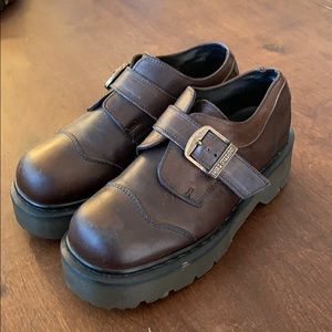 Dr Martens Made In England Creeper Buckle Shoes